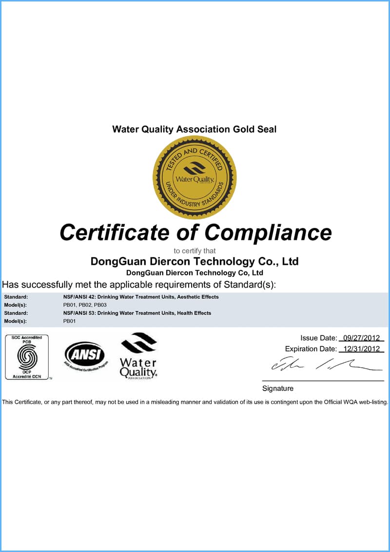 WQA Gold Seal